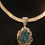 Thumbnail: OOAK solid 18K GOLD free form pendant + 14K necklace + emerald