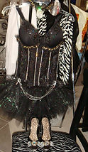 Corset with tutu & chain link trim
