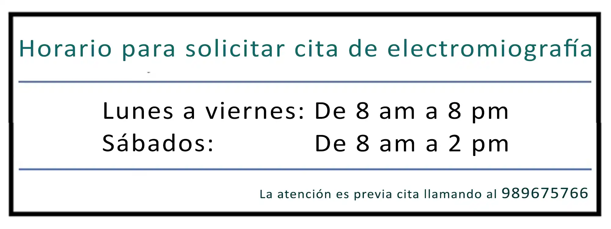 Horario electromiografía