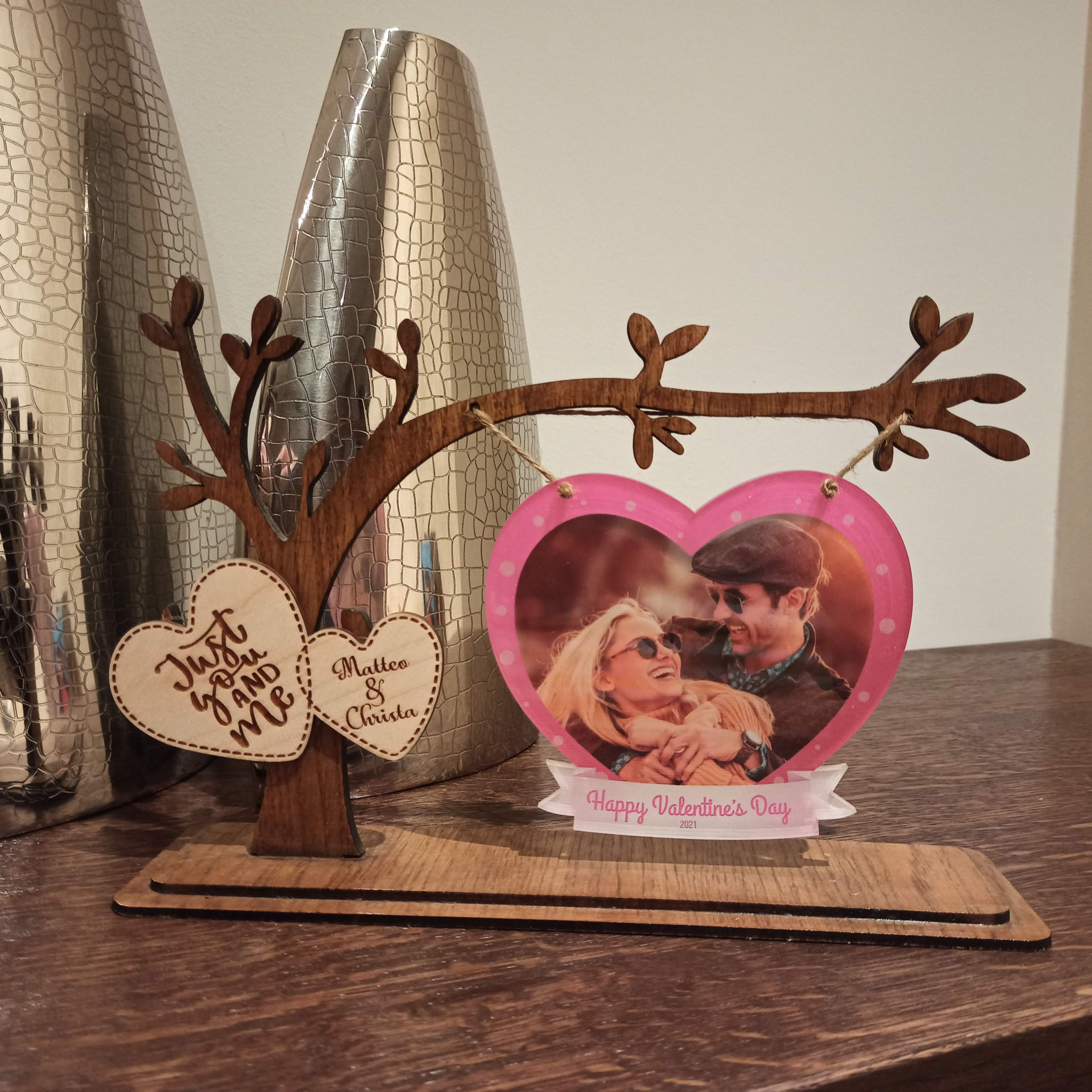 Personalised Wooden Tree Photo Stand