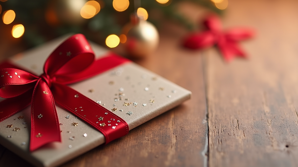 Close-up view of a beautifully designed gift card