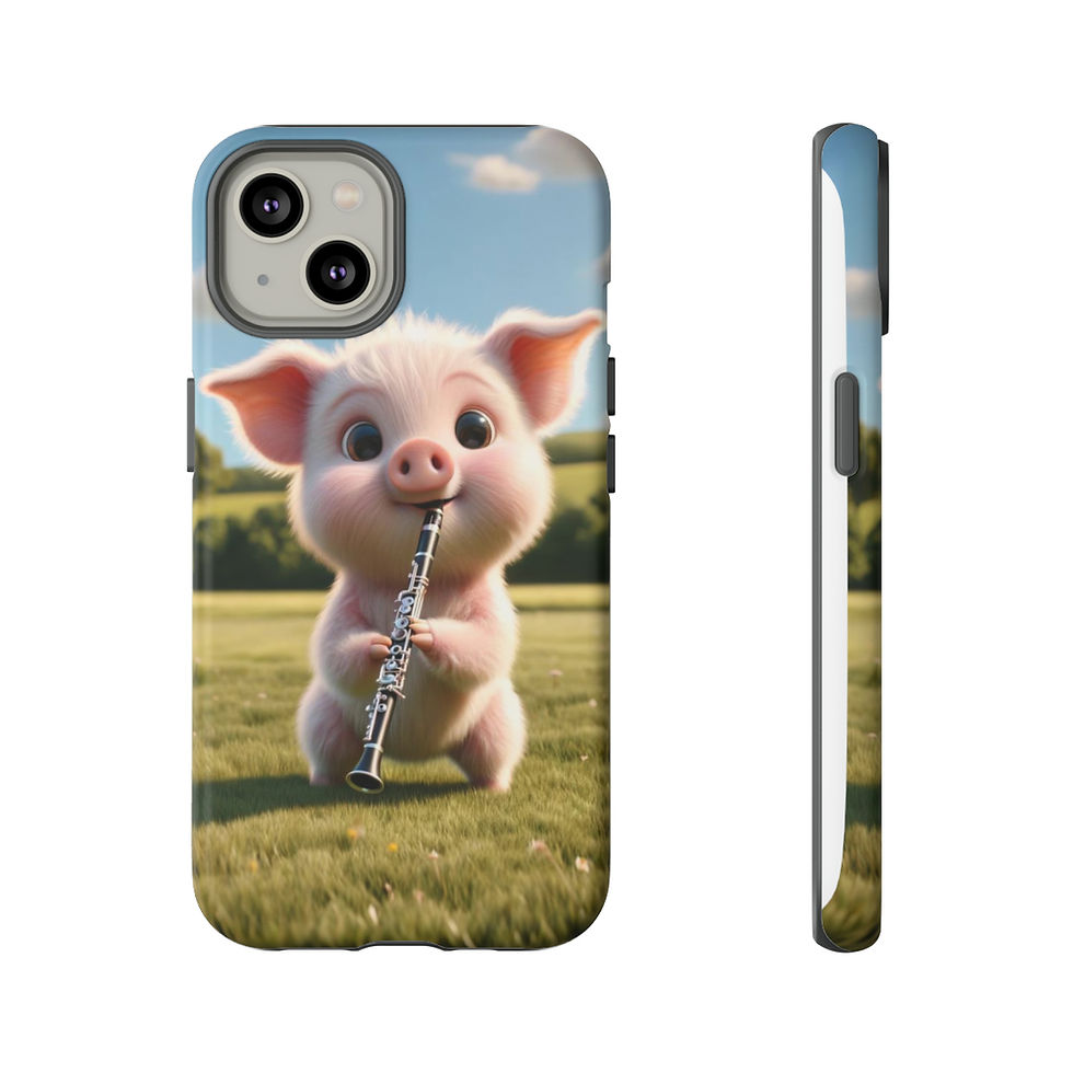 Thumbnail: Pig playing clarinet Tough Cases