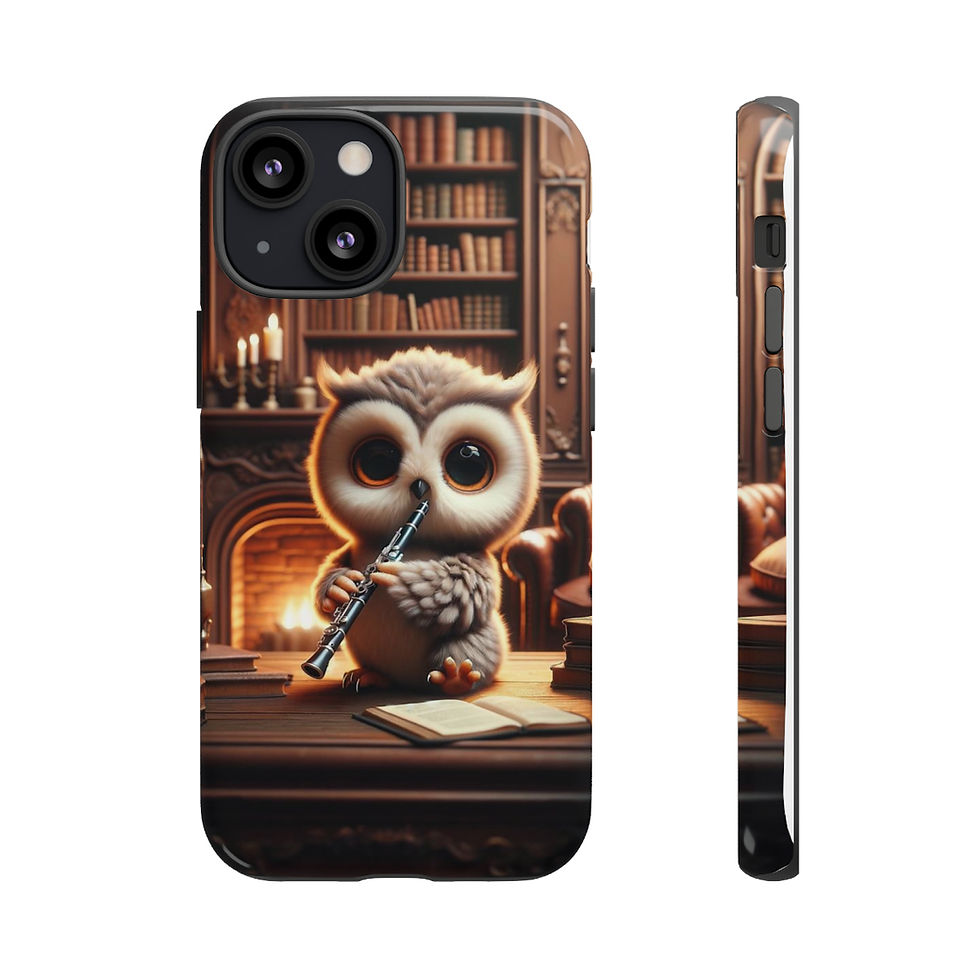 Thumbnail: Owl playing clarinet Tough Cases