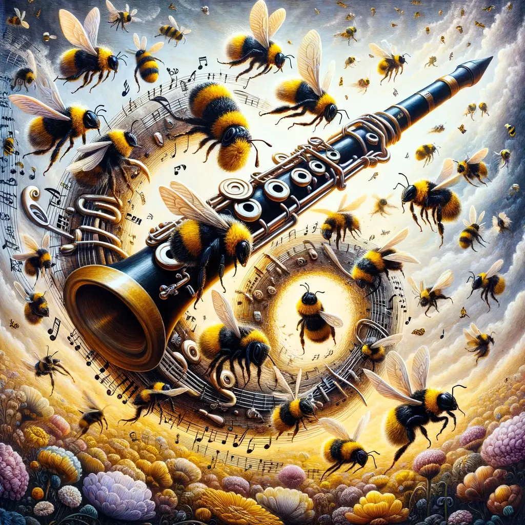 Flight of the bumble bee for 4 clarinetists
