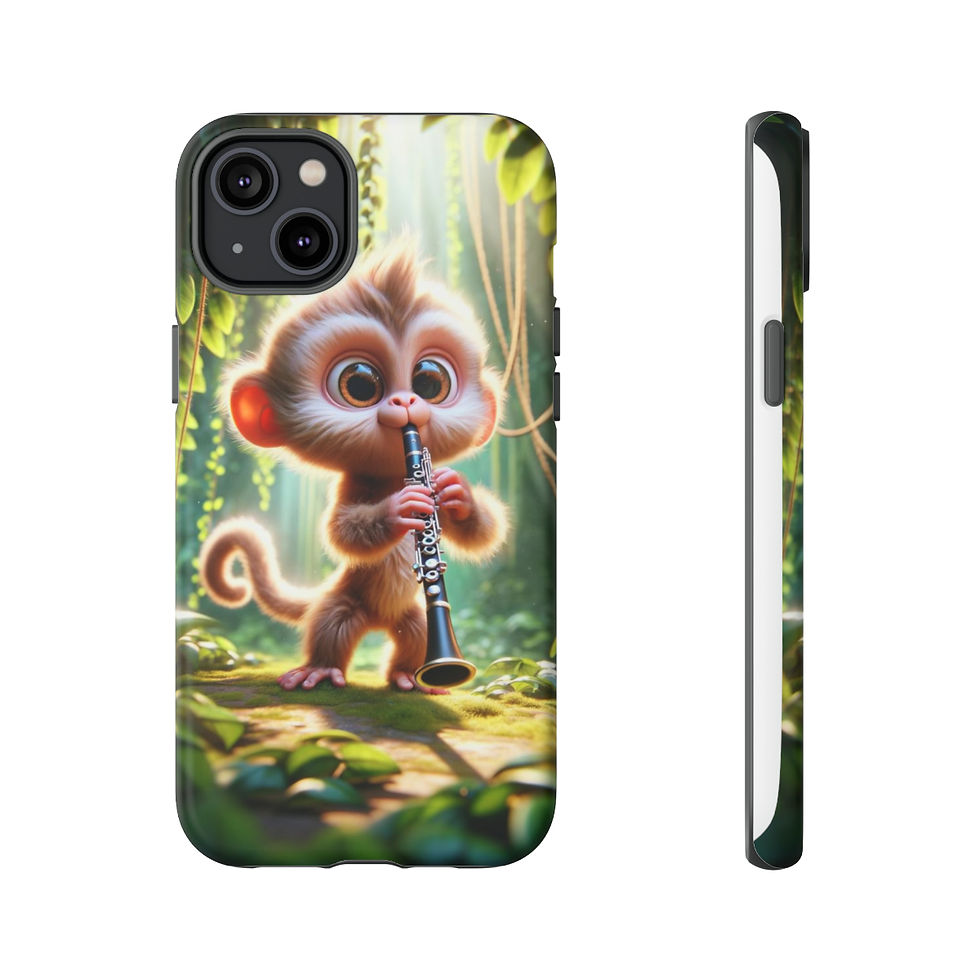 Thumbnail: Monkey playing clarinet Tough Cases