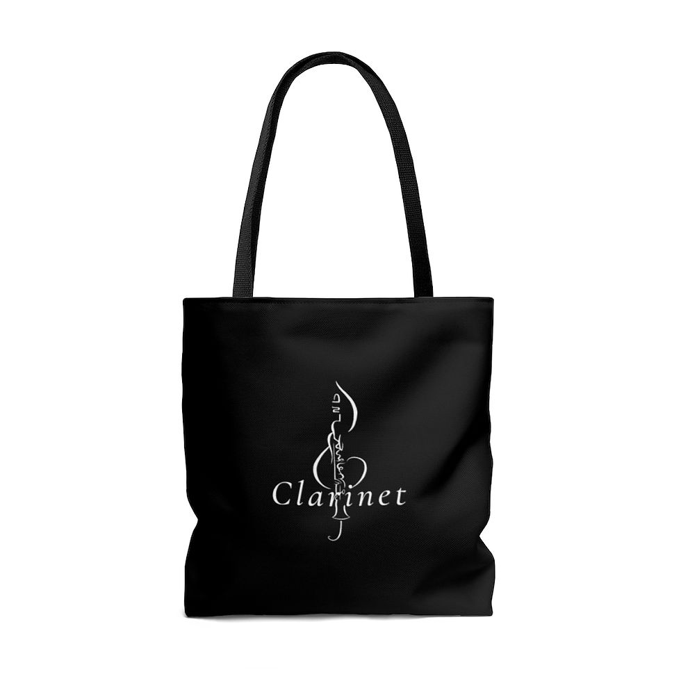 Thumbnail: Clarinet AOP Tote Bag Black