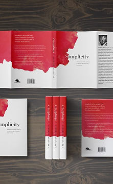 Design a bold, minimalistic, innovative and abstract cover for my book simplicity _ Book c