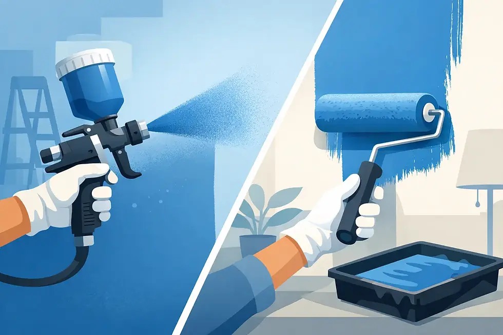 Spray Painting vs Rolling Walls