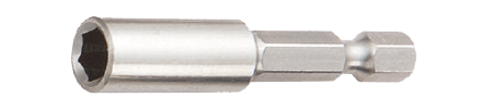Bit holder 1/4" with Quicklock, magnetic, stainless steel