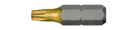 Torx Bit kort 1/4" TIN