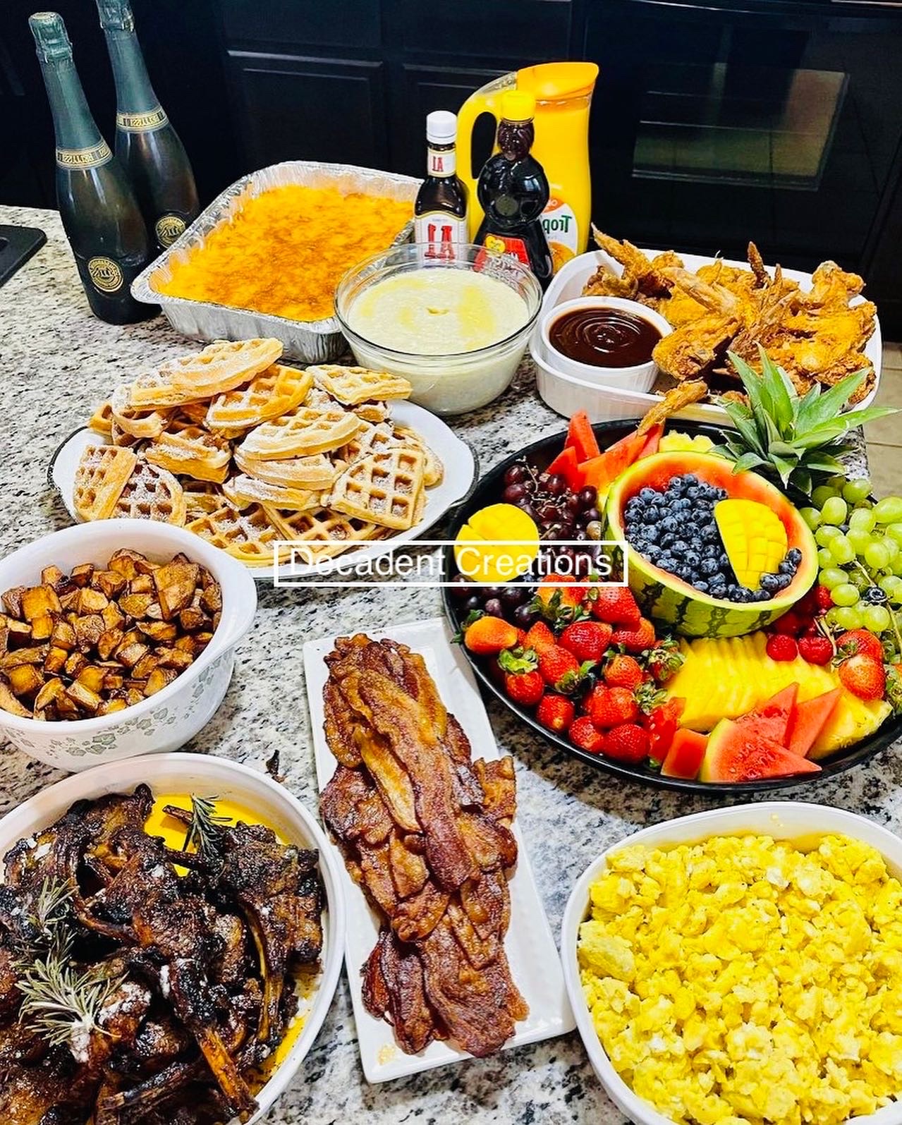 Arranged Food and Objects