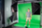 Green backdrop photography studio