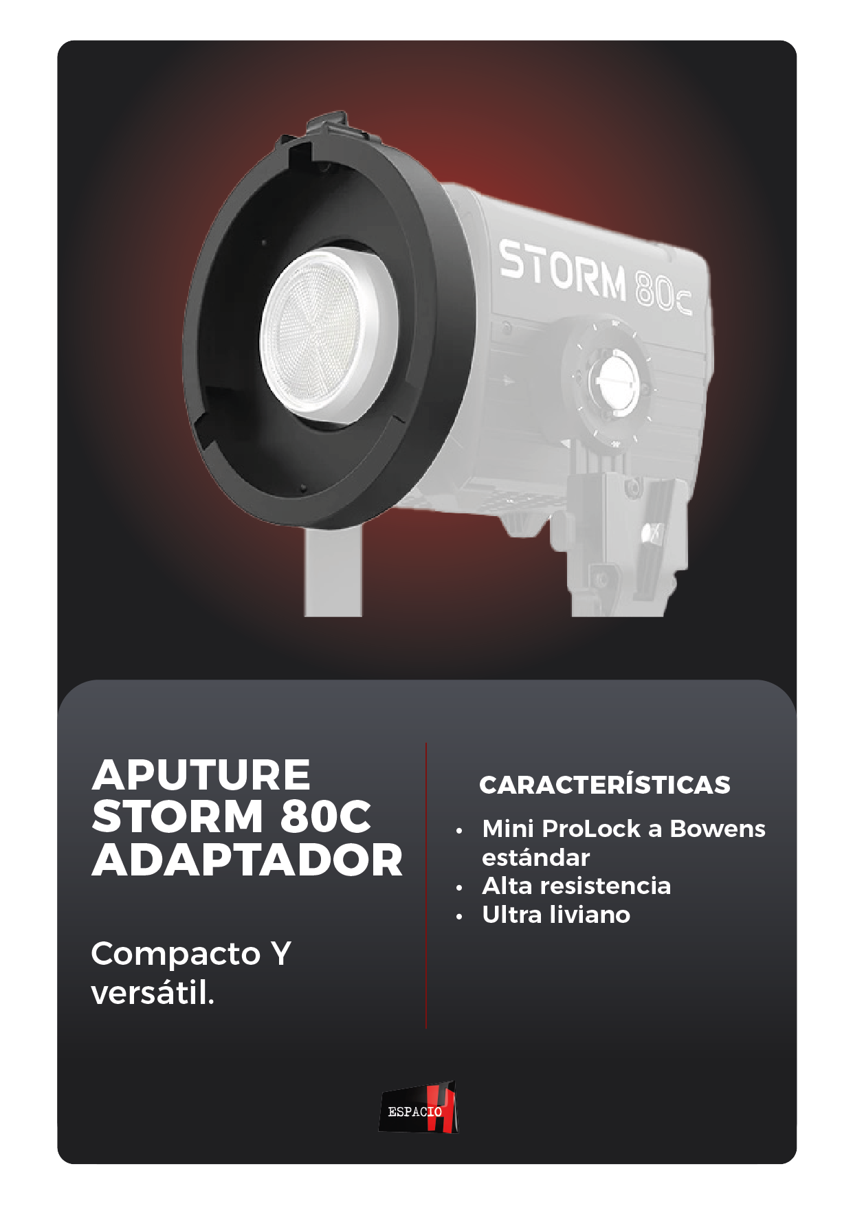 Art. 15568 - Aputure Adaptador Storm 80c