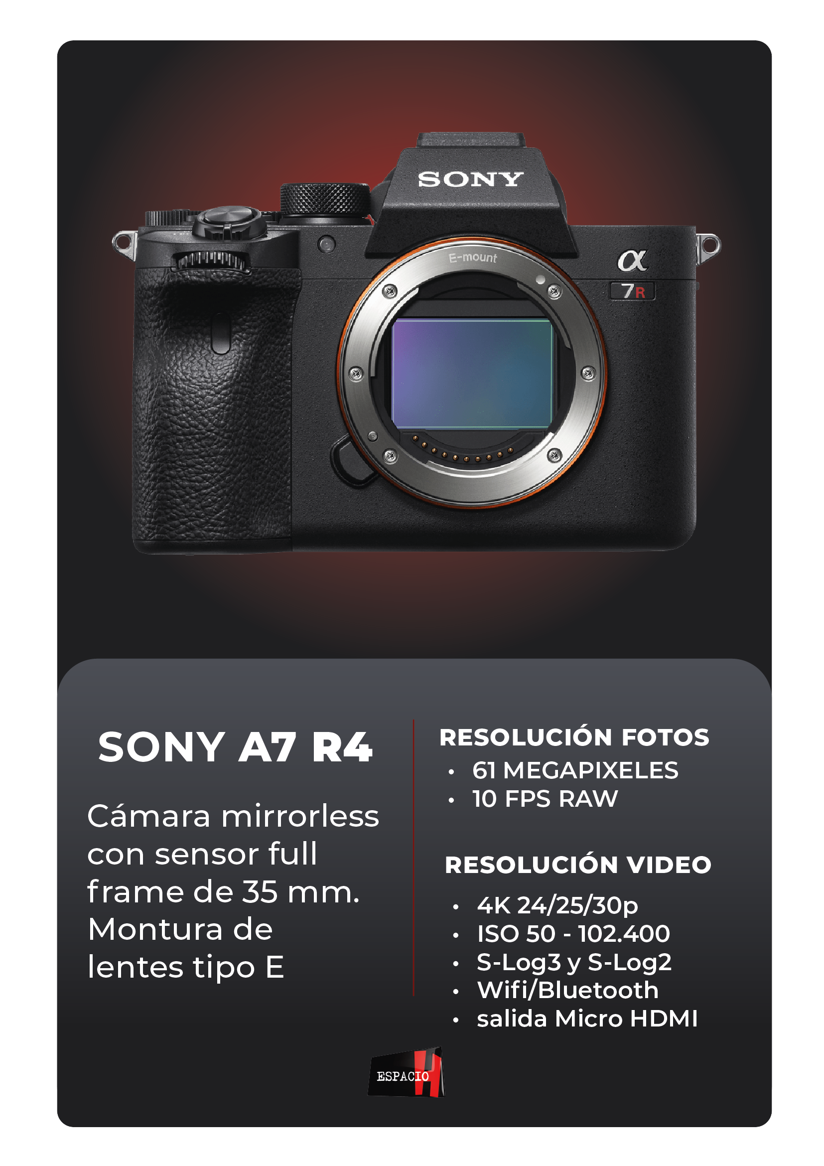 Art. 10027 - Sony Alpha ⍺7r IV