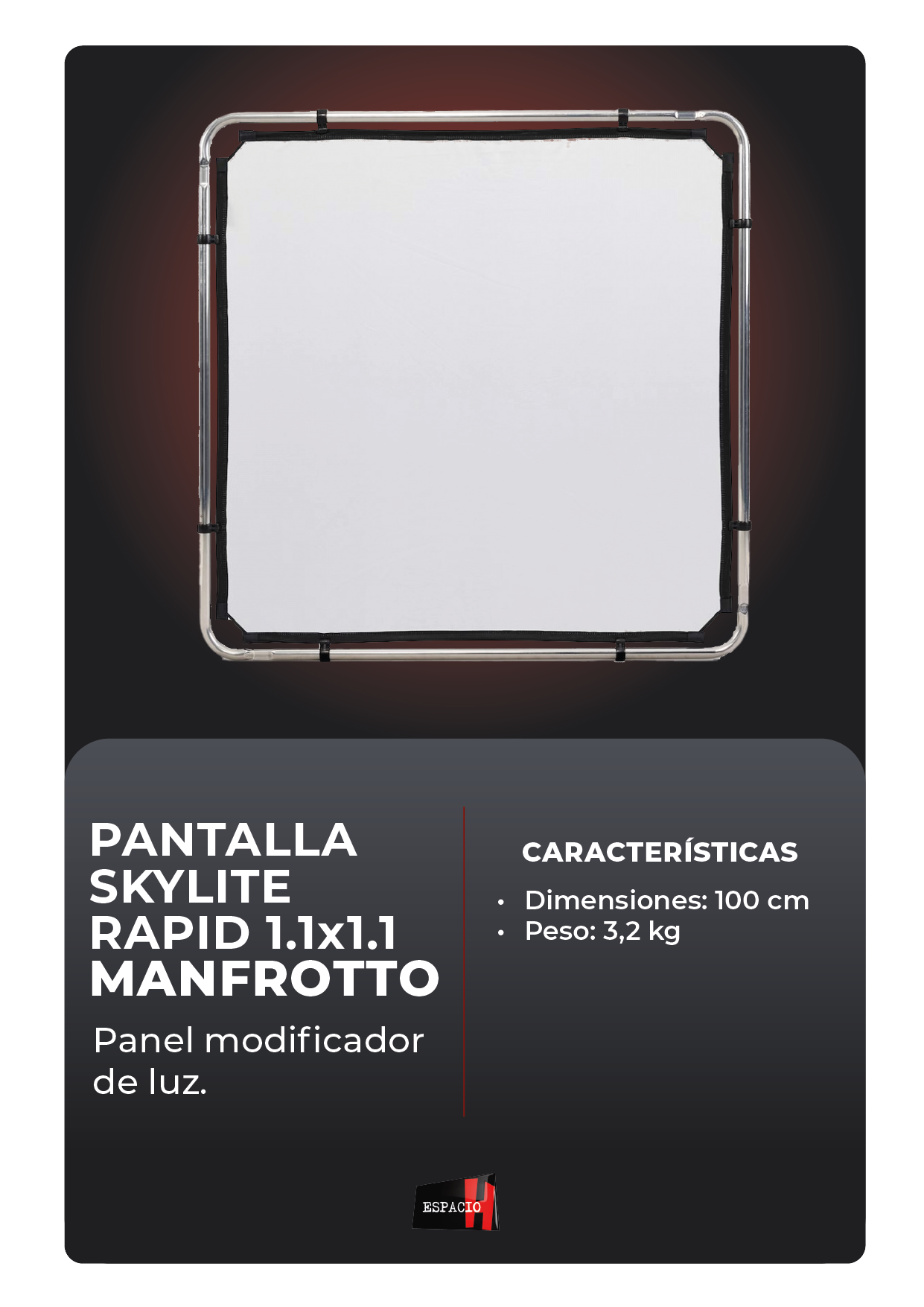 Manfrotto Pantalla Skylite Rapid 1x1