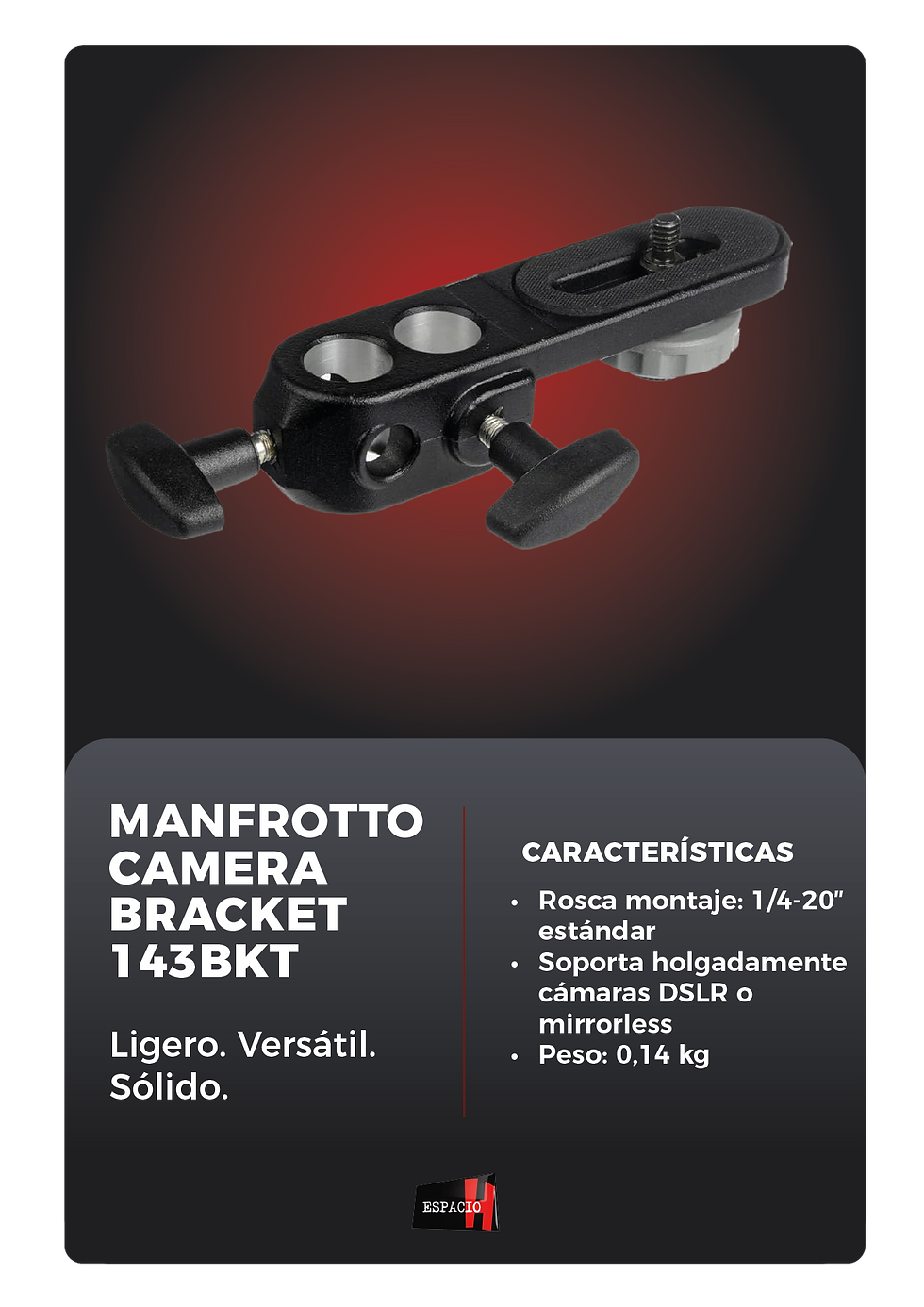 Miniatura: Art. 460 - Manfrotto Camera Bracket 143BKT