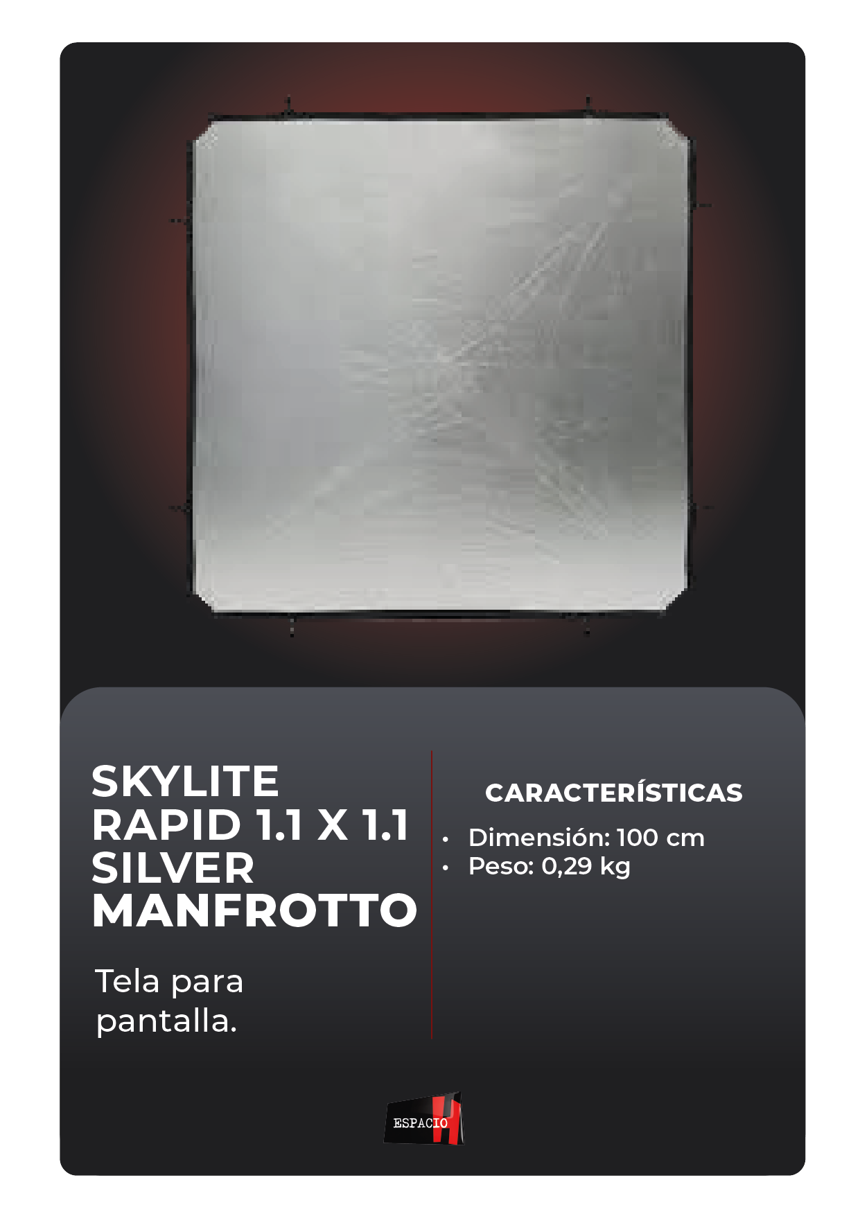 Manfrotto Skylite Rapid 1x1 SILVER