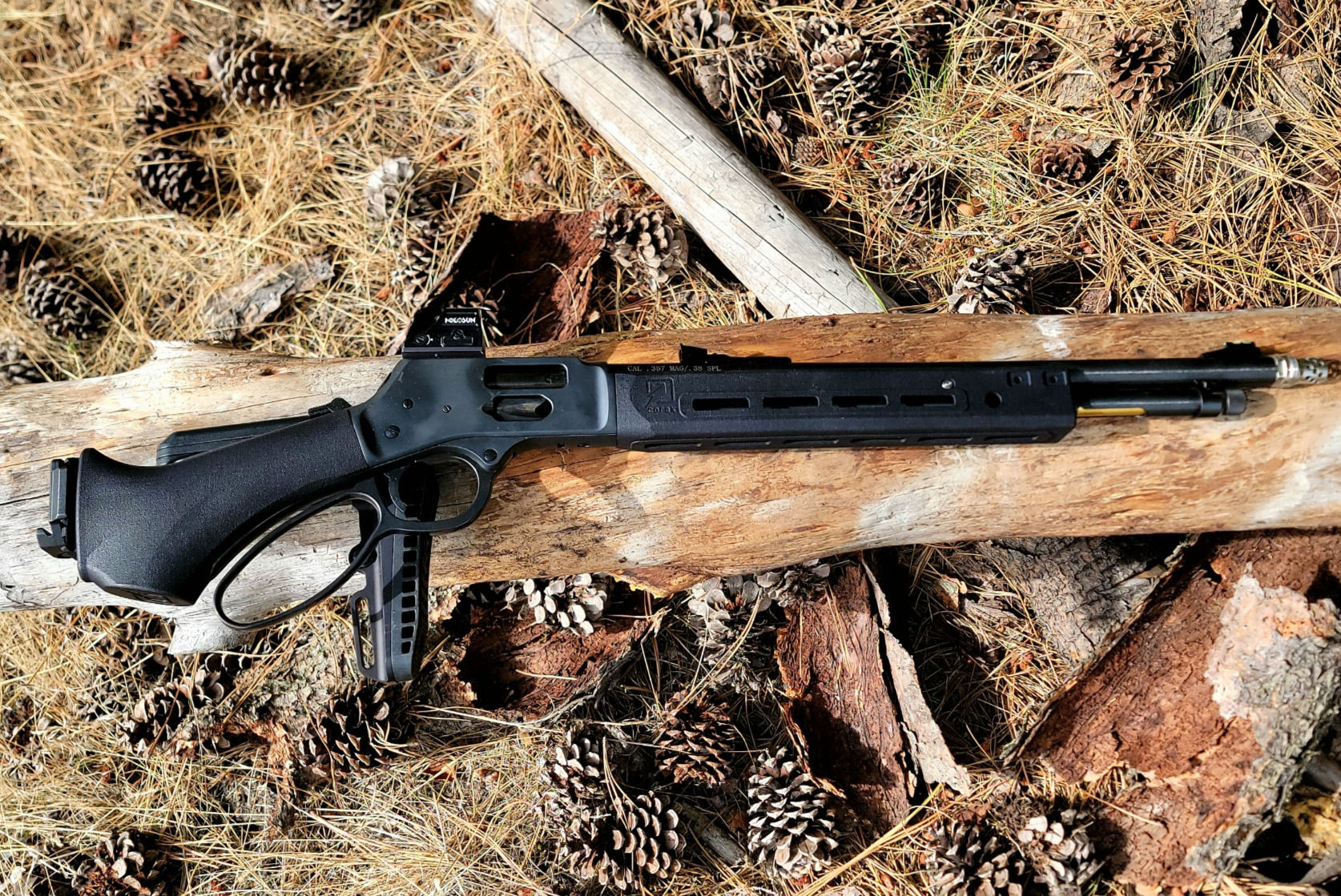 Lever Action gun w/ Optics and Gun Parts