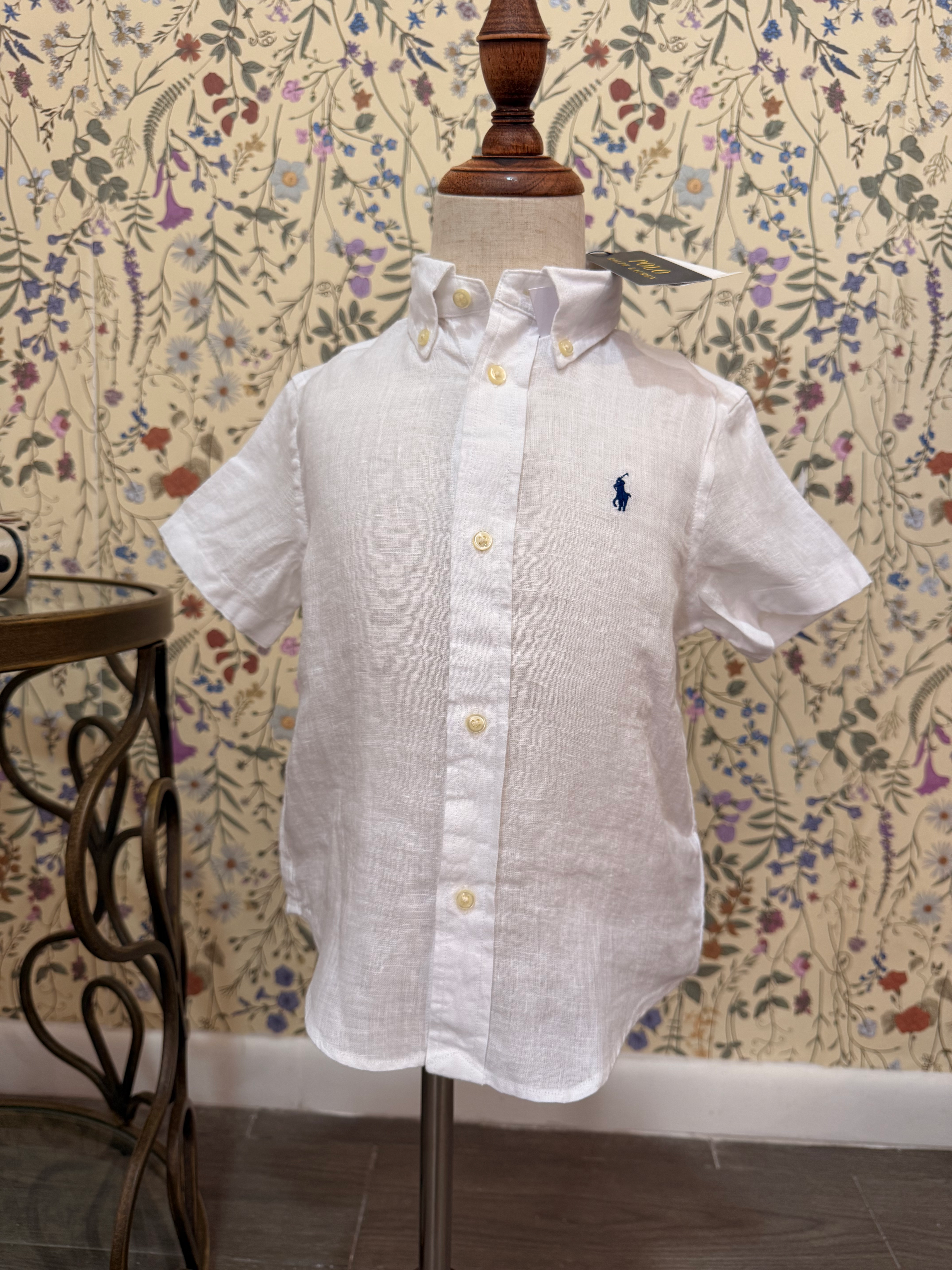 Camisa de Lino Ralph Lauren Blanca (3T)