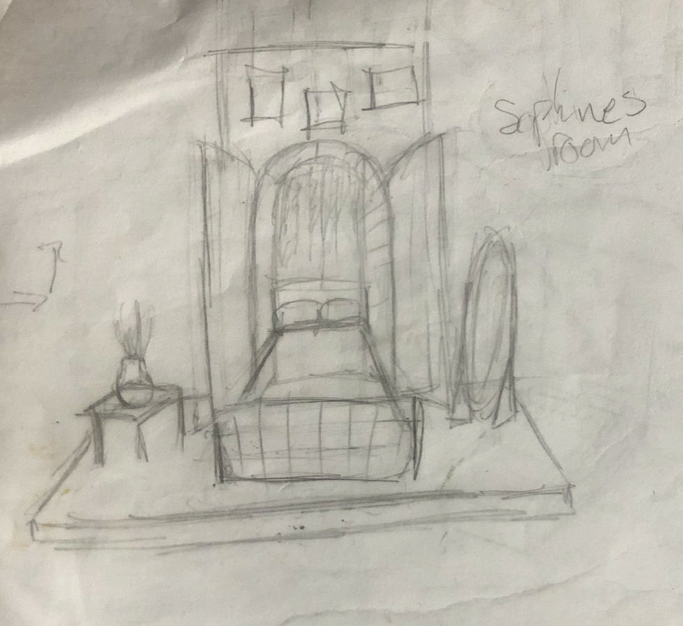 2nd Concept Sketch of Sophie's Room