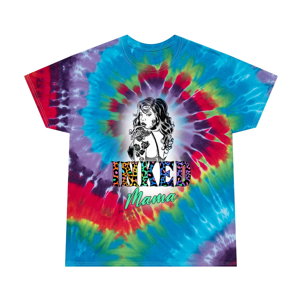 Thumbnail: INKED Mama Tie-Dye Tee, Spiral, Two color choices!