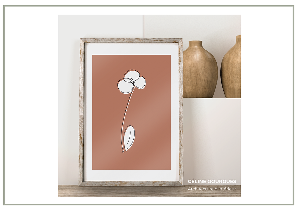 Décoration affiche florale