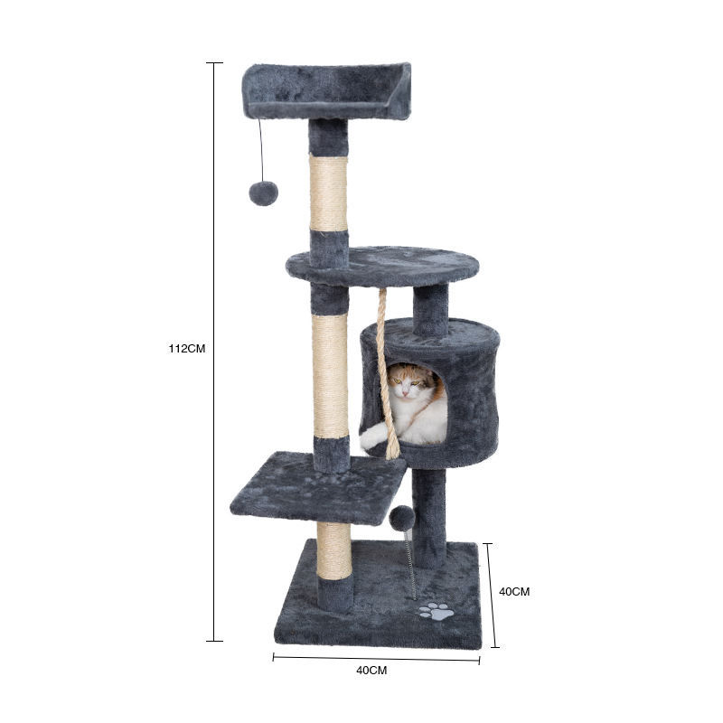 Miniature : Arbre à Chat Maison Luxueuse en Peluche