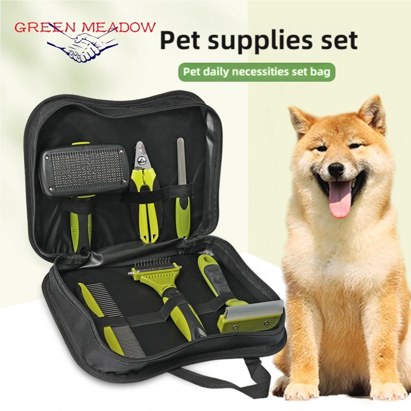 Miniature : Kit de toilettage pour animaux de compagnie compact 8-en-1 de haute qualité