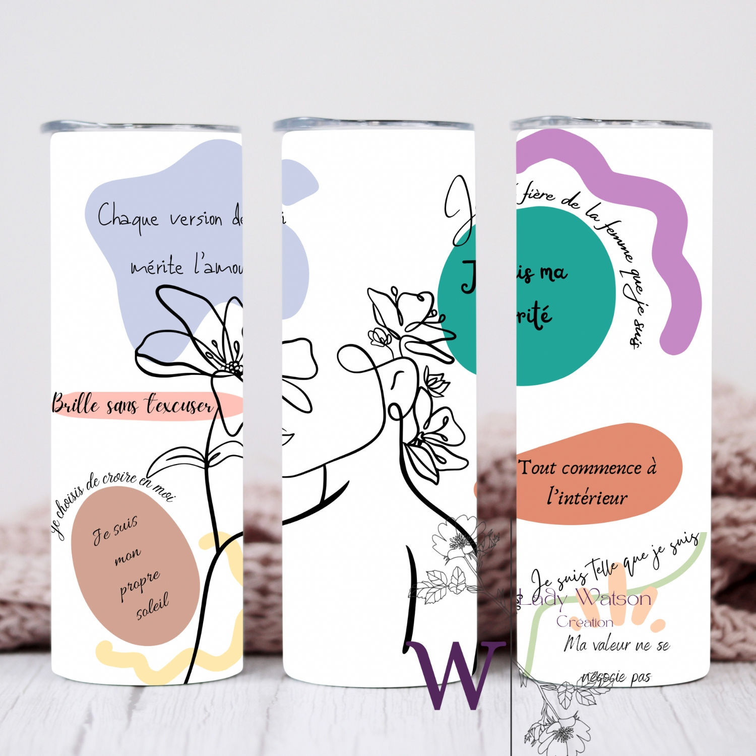 Bouteille isotherme personnalisée – Affirmations positives