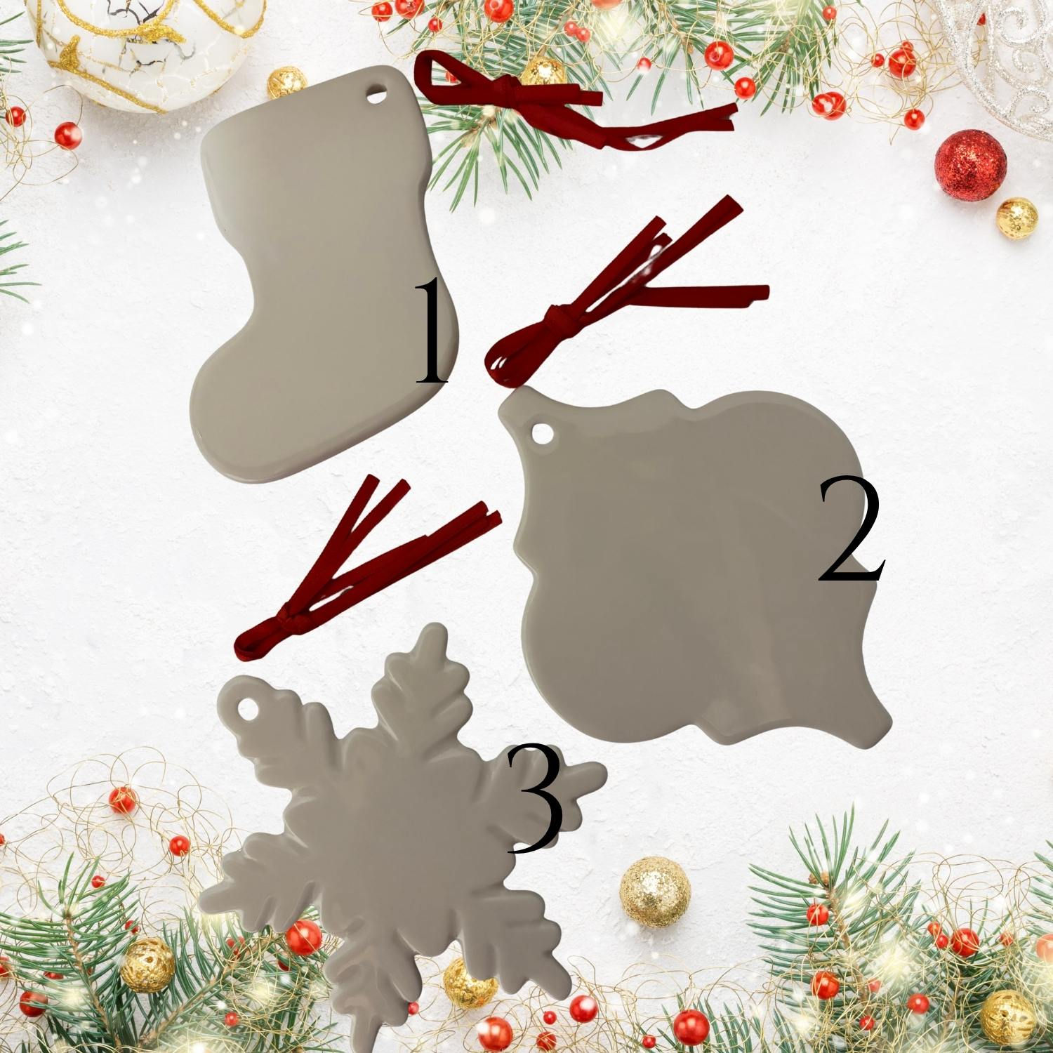 Ornements de Noël personnalisé en céramique