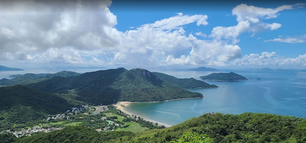 Pui O Beach, Lantau Island, Hong Kong, wetlands, coastal ecosystem, aerial photography, nature, environment, biodiversity, ecotourism, beach, ocean.
