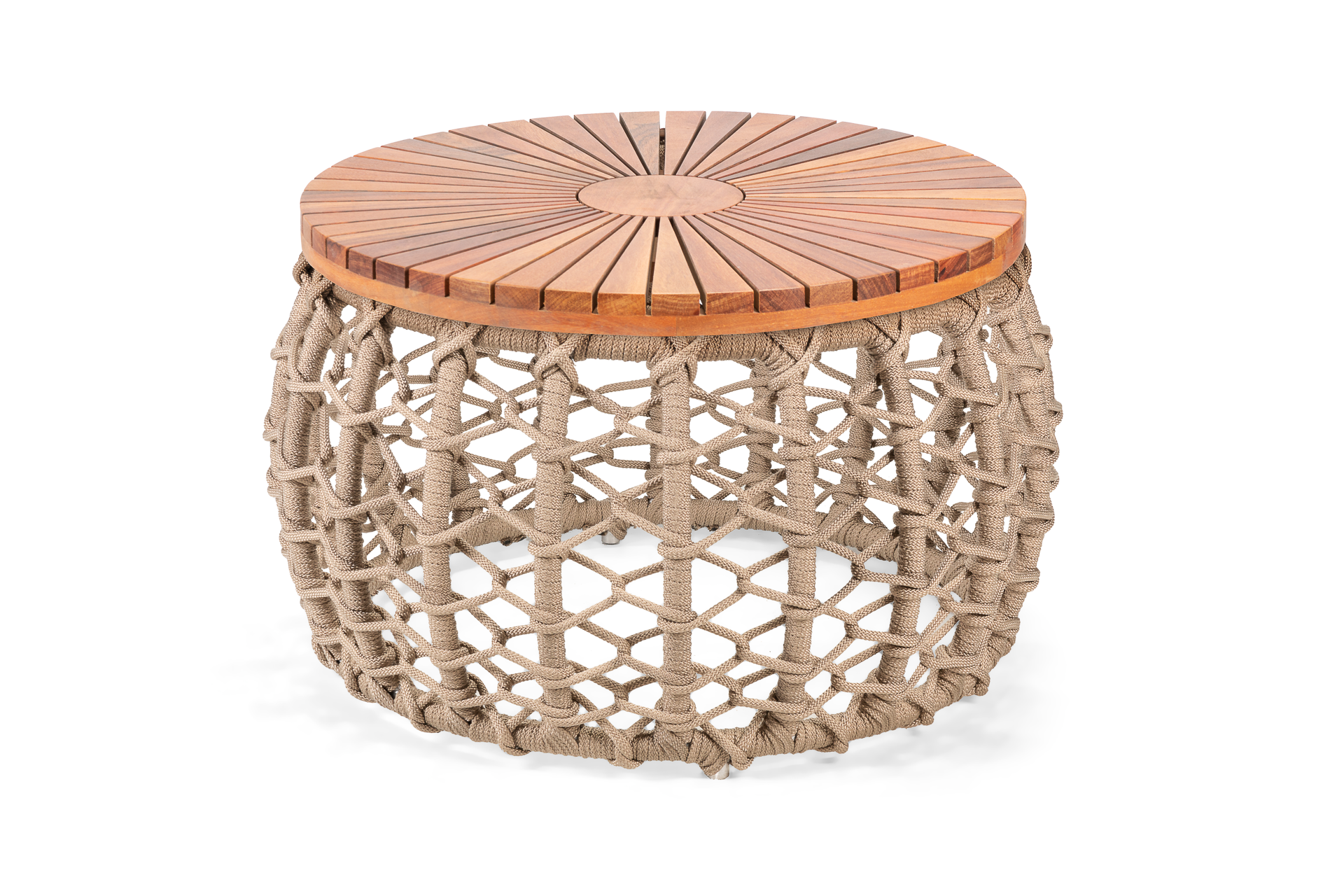 Mesa de Centro Corda D65 Tampo Madeira