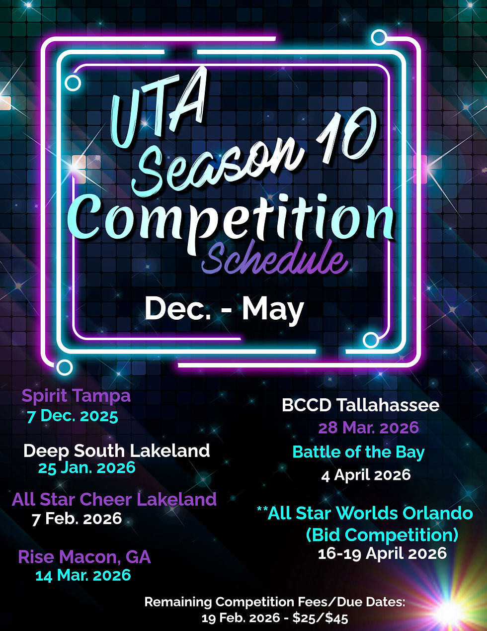 Season 10 Competition Schedule