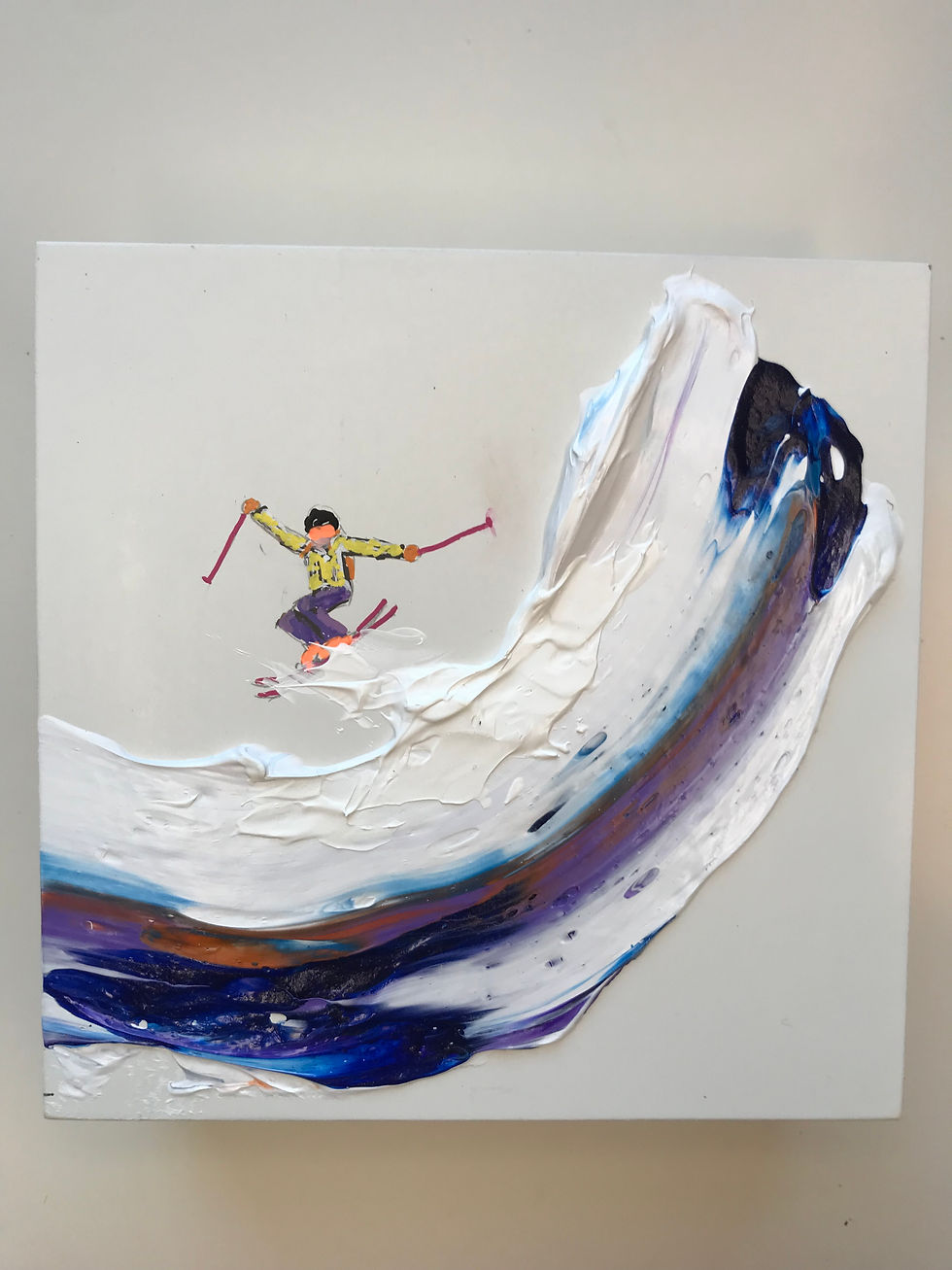 Thumbnail: Gallery of my small ski/snowboard art wave paintings