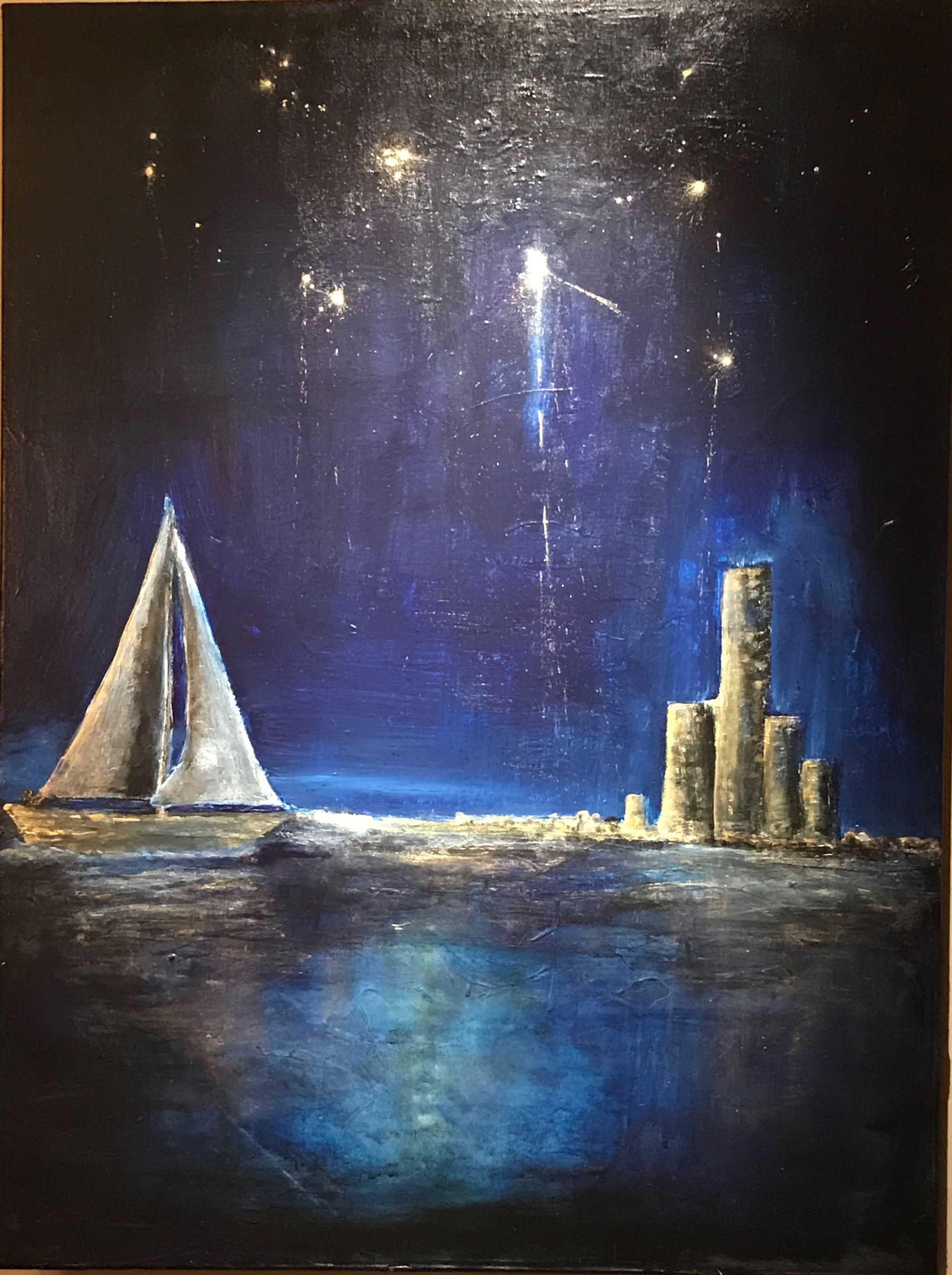 “Sailing by Starlight” - Original Painting
