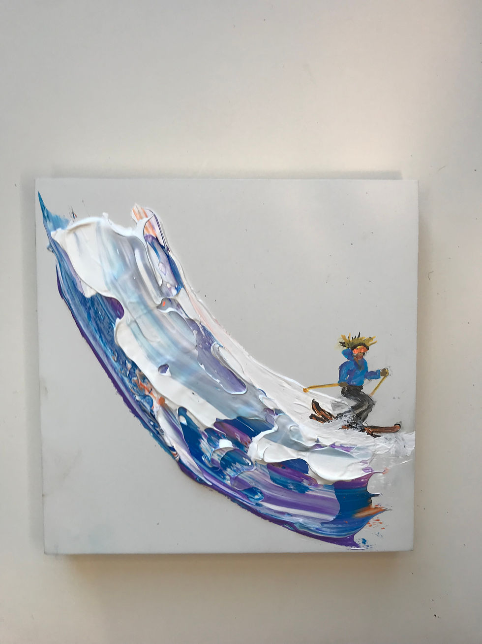 Thumbnail: Gallery of my small ski/snowboard art wave paintings