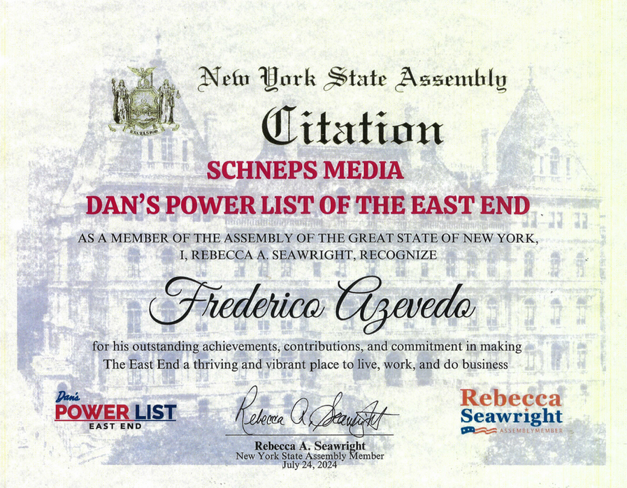 New York State Assembly Award July 2024