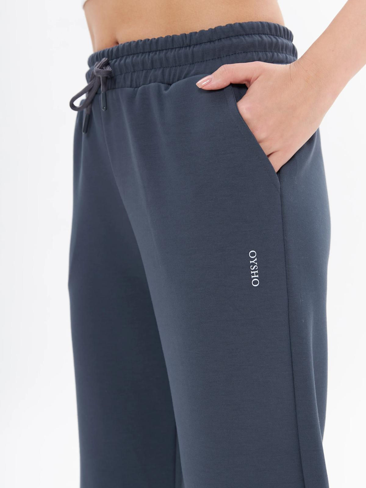 Lacivert Rahat Geniş Paça Kadın Eşofman Altı