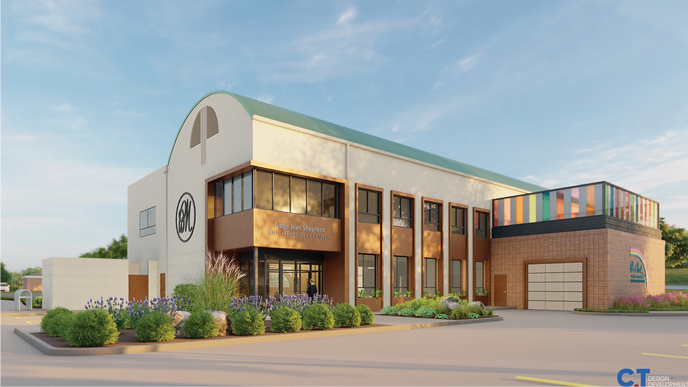 An architectural rendering of the Future Judge Jean Shepherd Youth Recovery Center.