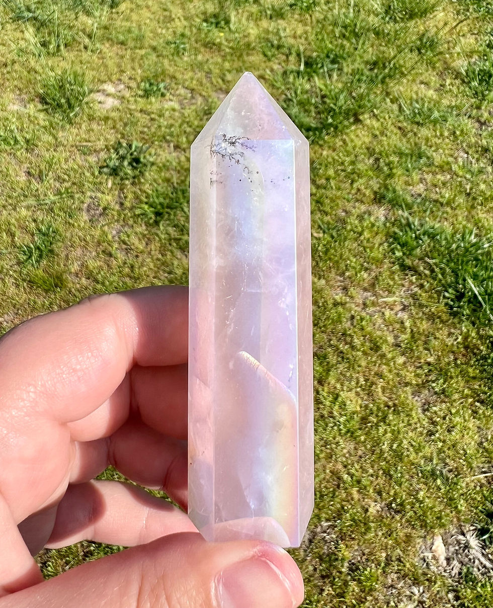 Aura Rose Quartz Tower