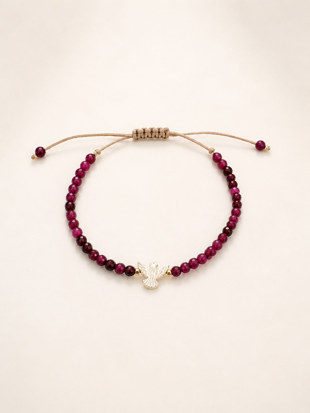 Pulseira Jade Vermelha Fecho Ajustável