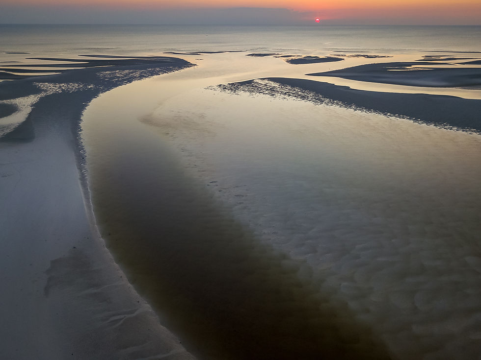 sunset at Fraser Island creek