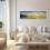 Thumbnail: A white-framed canvas of a glorious sunrise over Stanley Beach in Tasmania