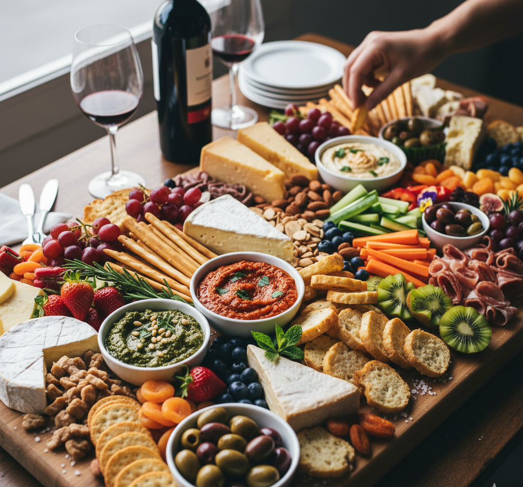Arranged Food and Objects