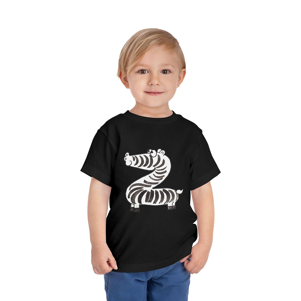 Thumbnail: Toddler Short Sleeve Tee - Zane Zebra