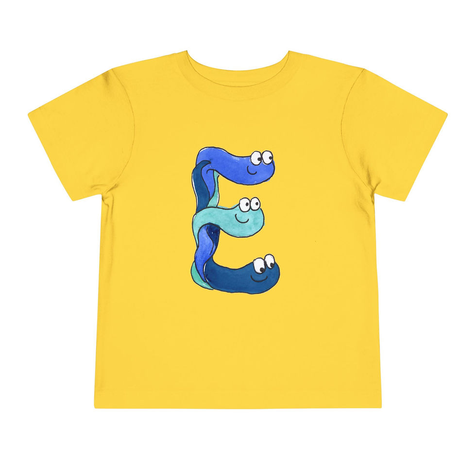 Thumbnail: Toddler Short Sleeve Tee - Elise, Elaine & Ella Eel
