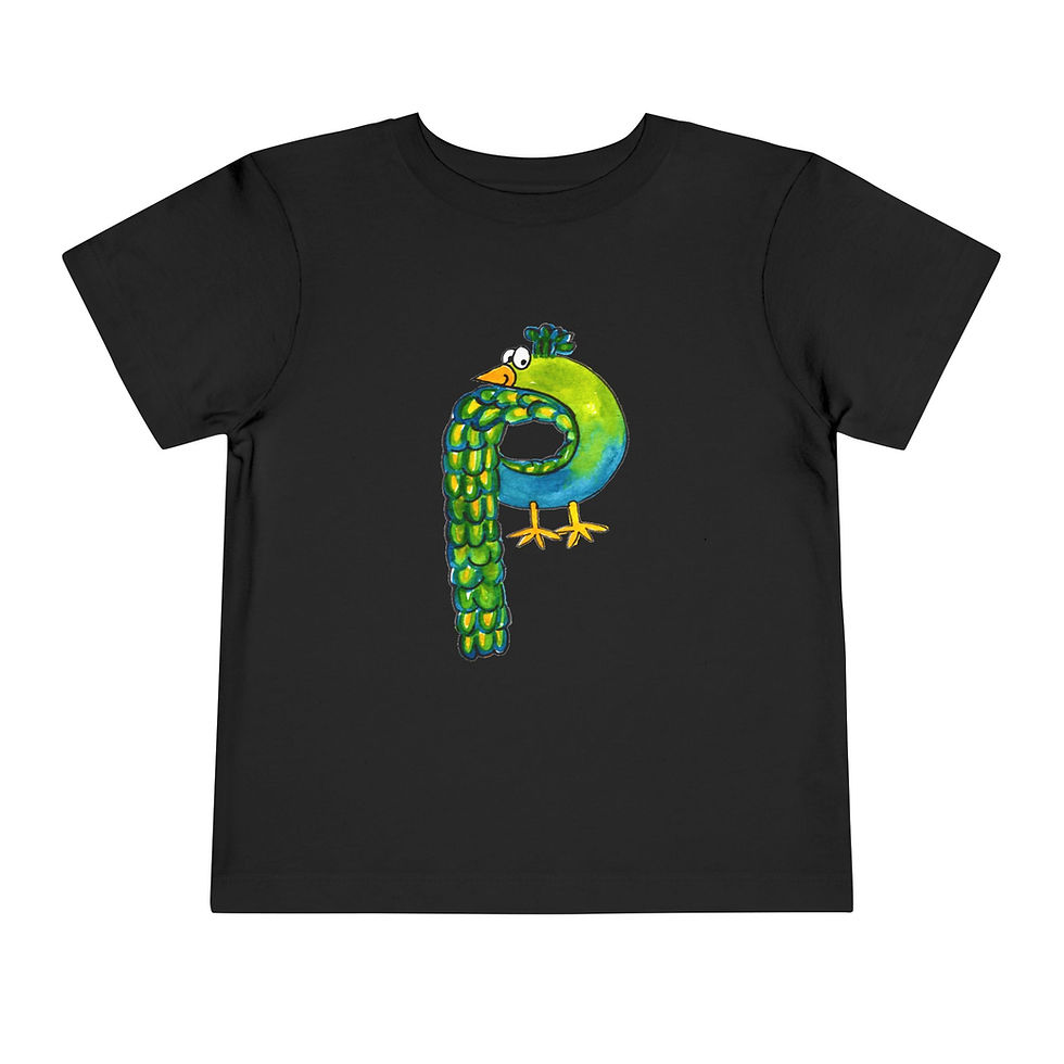 Thumbnail: Toddler Short Sleeve Tee - Peggy Peacock