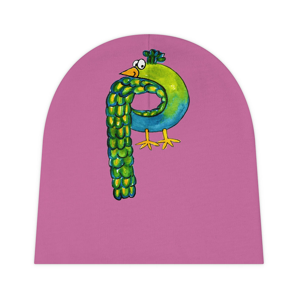 Thumbnail: Baby Beanie - Peggy Peacock