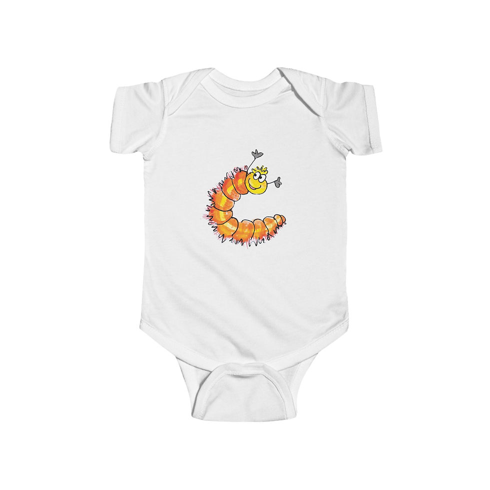 Thumbnail: Infant Fine Jersey Bodysuit - Casper Caterpillar