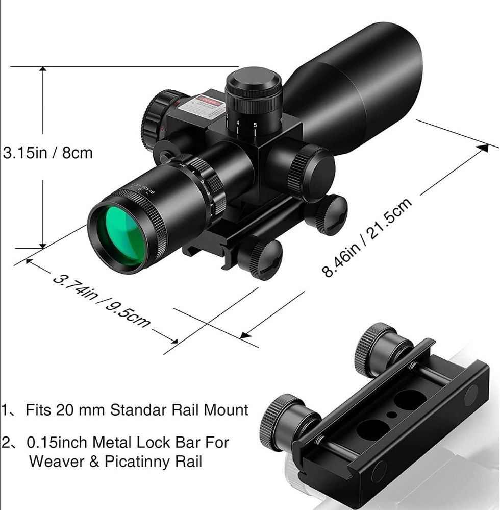 Miniatura: Combo mira 2.5-10x40 y mira laser